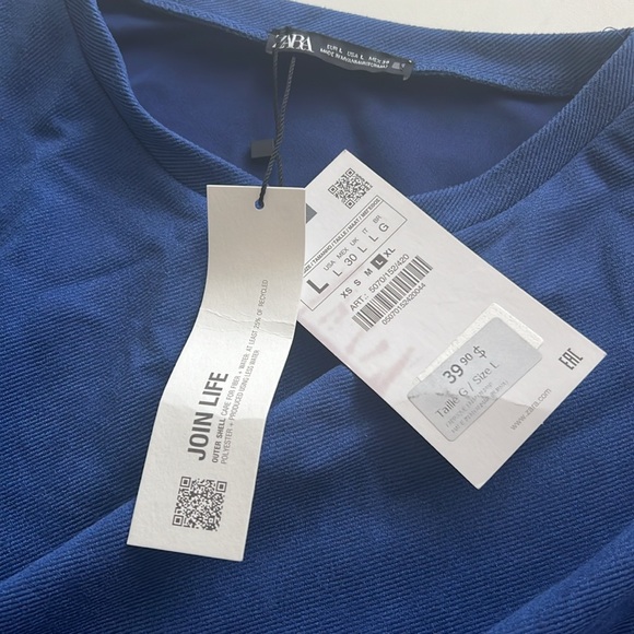 Zara Women’s  Blue Dress brand new with tags - Picture 3 of 4